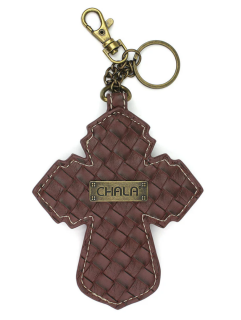 Chevron Cross Key Fob Coin Purse by Chala