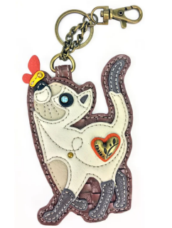 Siamese Cat Key Fob Coin Purse by Chala