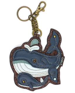 Whale Family Key Fob Coin Purse by Chala