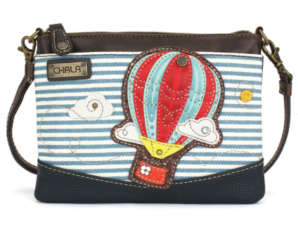 Hot Hair Balloon - Blue Stripe - Mini Crossbody