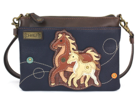 Horse Family - navy - Mini Crossbody