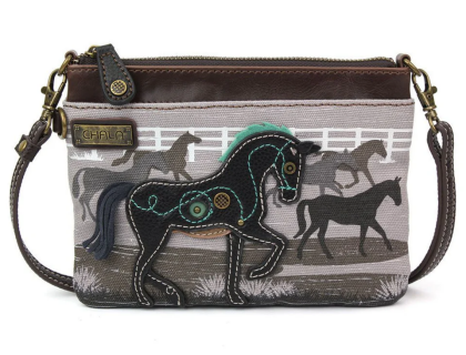 Horse - Safari Canvas - gray - Mini Crossbody