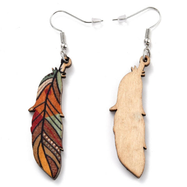 Wooden Dangle Earrings